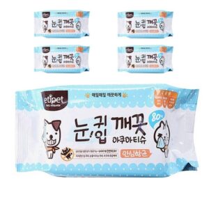 반려동물 추천 에티펫 반려동물용 눈귀입 깨끗 아쿠아티슈, 80개입, 5개 후기 및 스펙 상세 확인하기!!