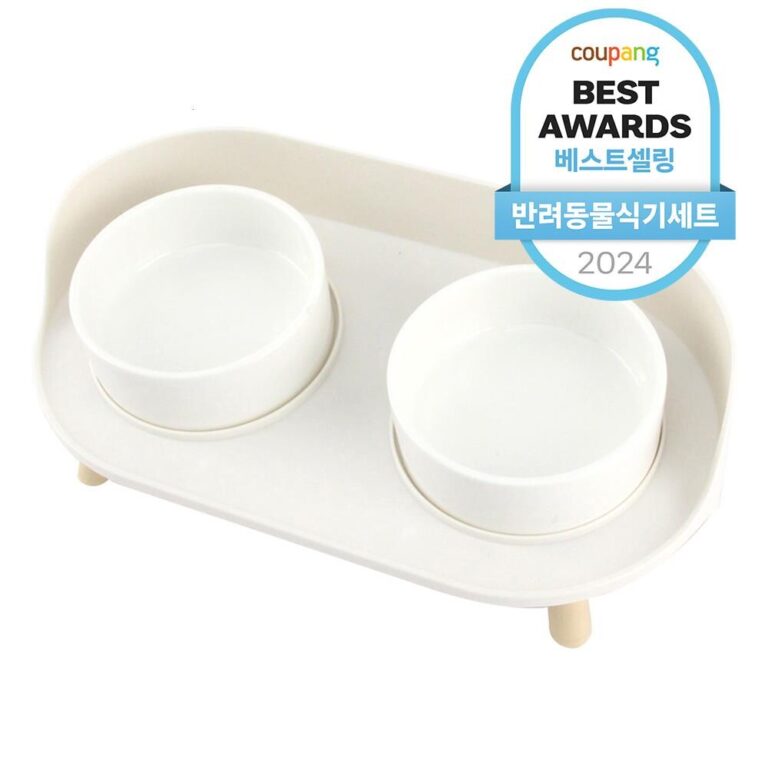 반려동물 추천 도그아이 반려동물 타이디 테이블 식기 2구, 아이보리, 1세트 후기 및 스펙 상세 확인하기!!