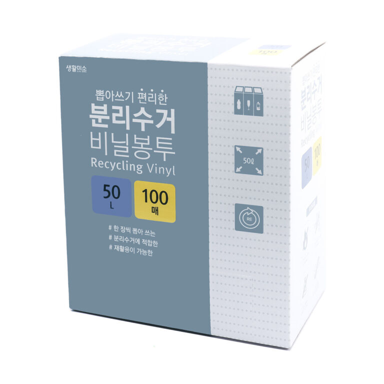 [추천 상품] 생활미소 분리수거 비닐봉투 100매, 50L, 1개 상세보기!!