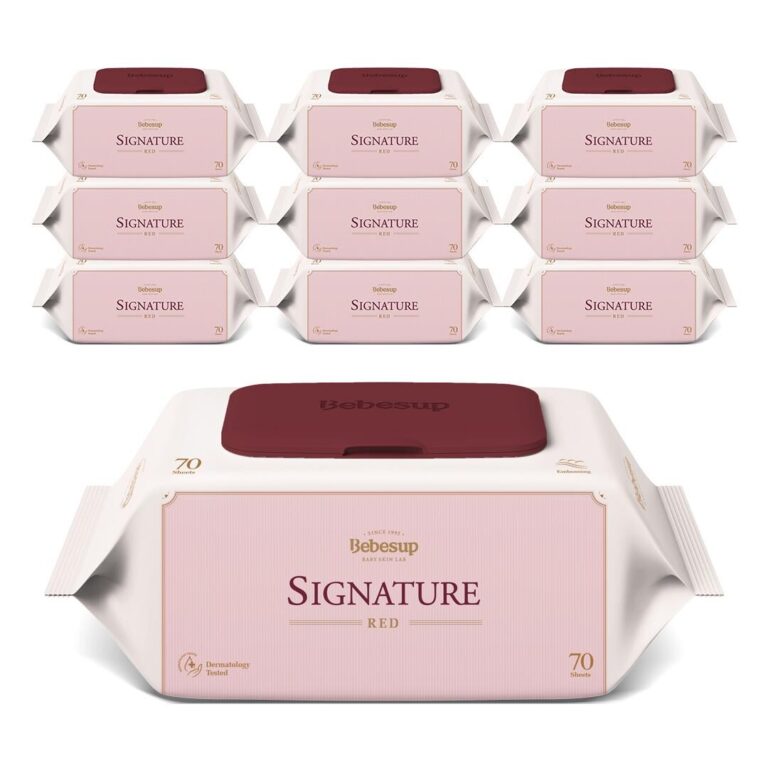 오늘픽 베베숲 시그니처 레드 유아물티슈 캡형, 390g, 70개입, 10개 구매 후기!