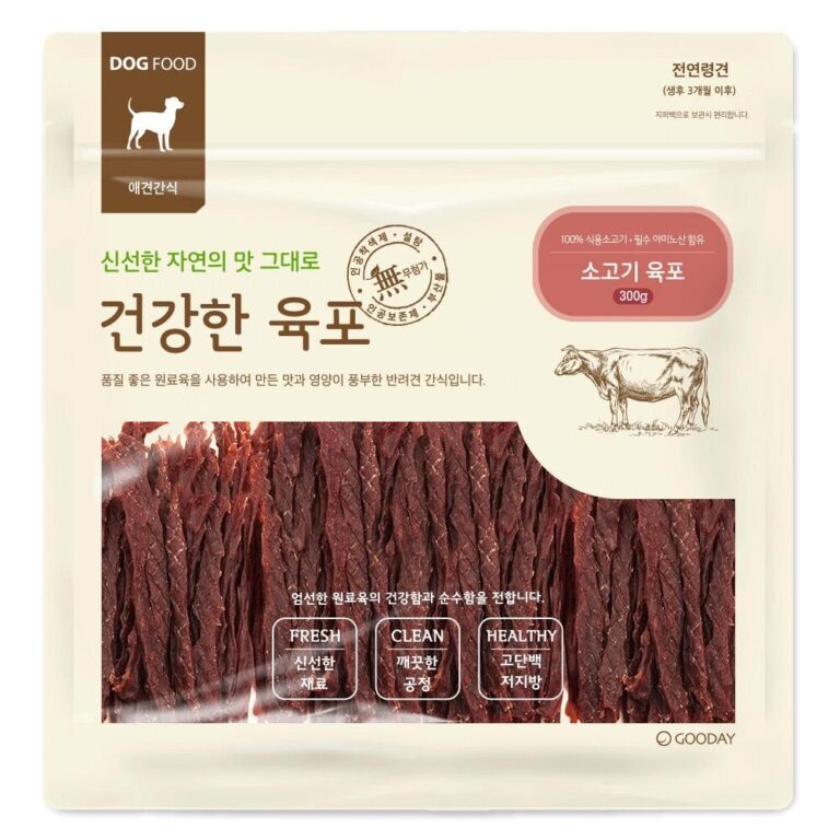 반려동물 추천 굿데이 건강한 육포 소고기, 소고기, 300g, 1개 후기 및 스펙 상세 확인하기??