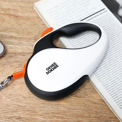 반려동물 추천 옥희독희 꼬임방지 강아지 자동 리드줄, 화이트 + 오렌지, 길이 5m, 1개 후기 및 스펙 상세 확인하기??